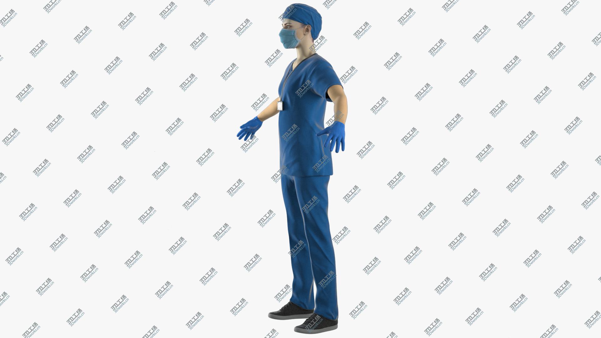 images/goods_img/2021040164/3D Female Nurse in PPE with Surgical Mask model/3.jpg